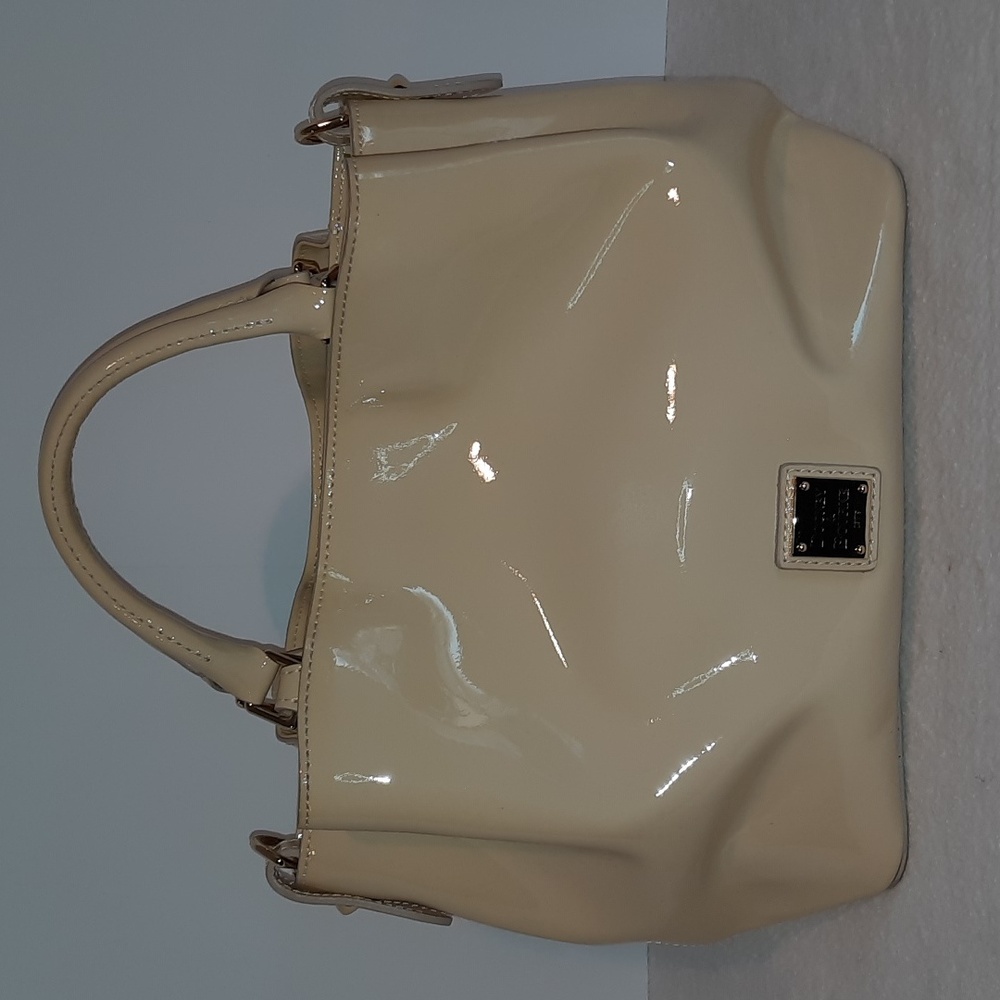 Dooney & Burke cream patent purse